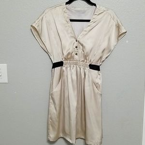 Dress short sleeve, Cream